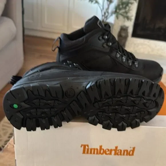 Timberland Men's Mt. Maddsen Mid Waterproof Hiking Boot Black NEW in Box - Picture 8 of 9